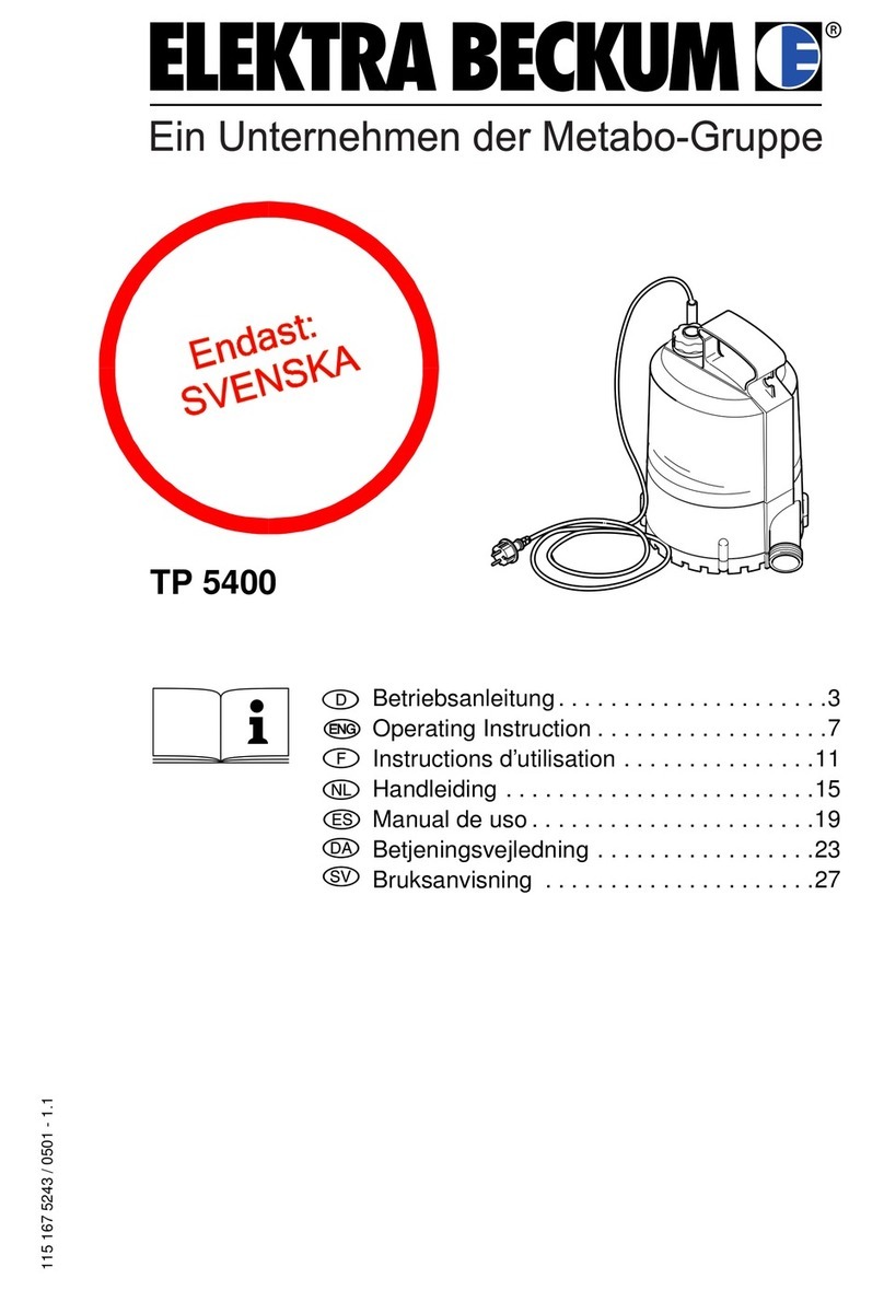 Elektra Beckum TP 5400 Bruksanvisning Elektra Beckum TP 5400 Bruksanvisning