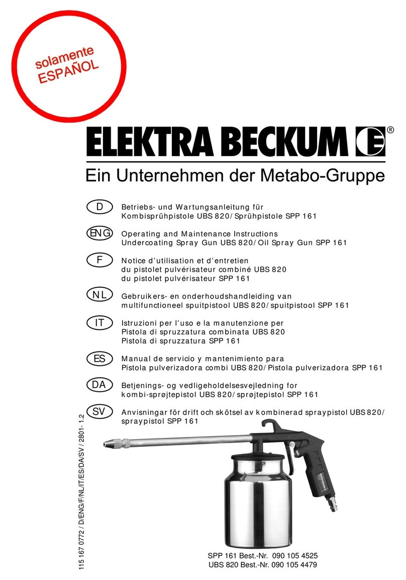 Elektra Beckum SPP 161 Operating and maintenance instructions