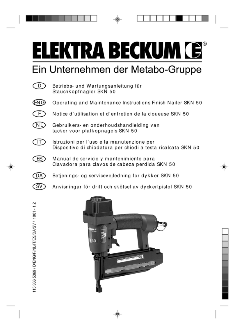 Elektra Beckum SKN 50 Gebruikers en onderhoudshandleiding Elektra Beckum SKN 50 Gebruikers en onderhoudshandleiding