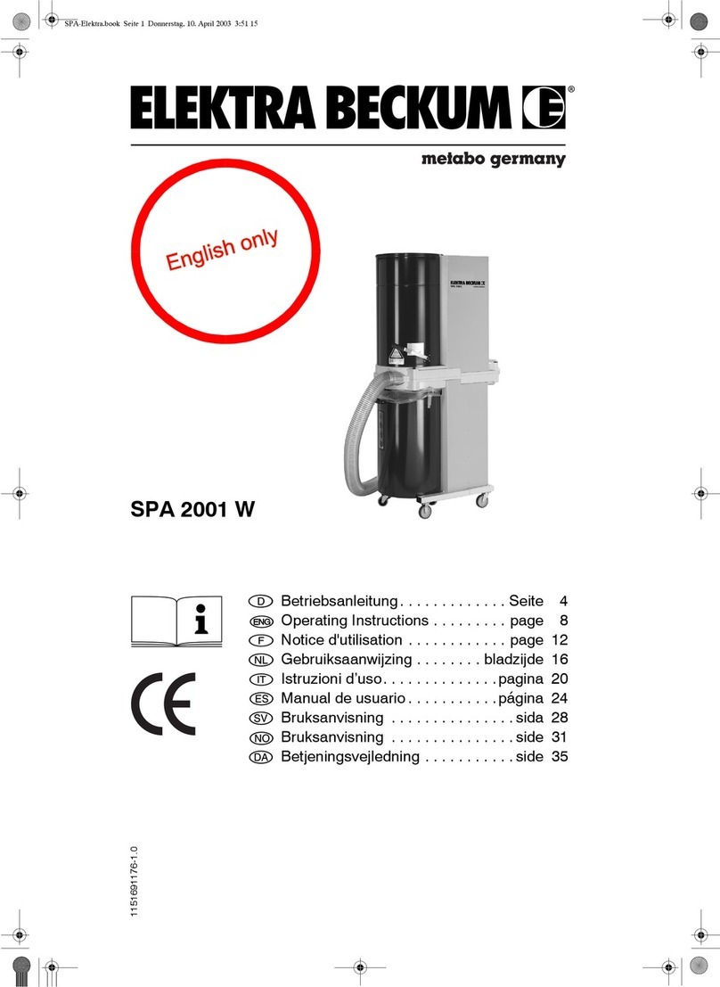 Elektra Beckum SPA 2001 W operating instructions