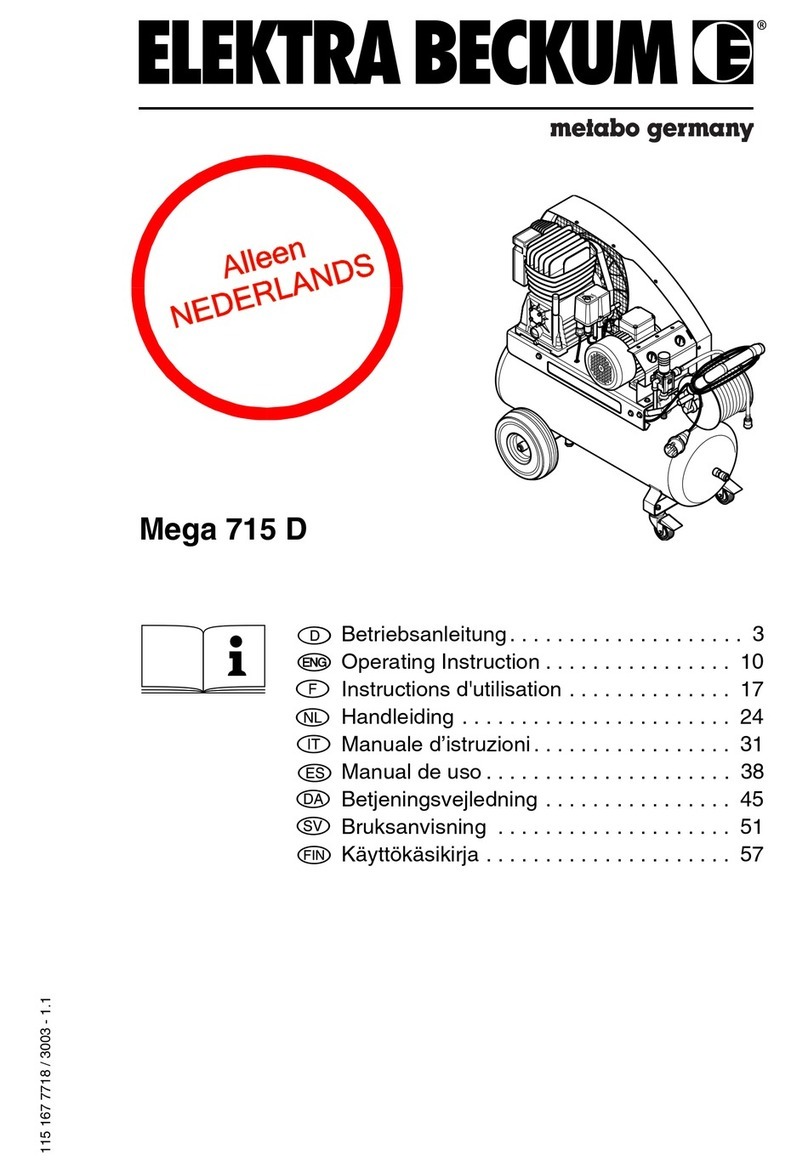 Elektra Beckum Compressor Mega 715 D User manual