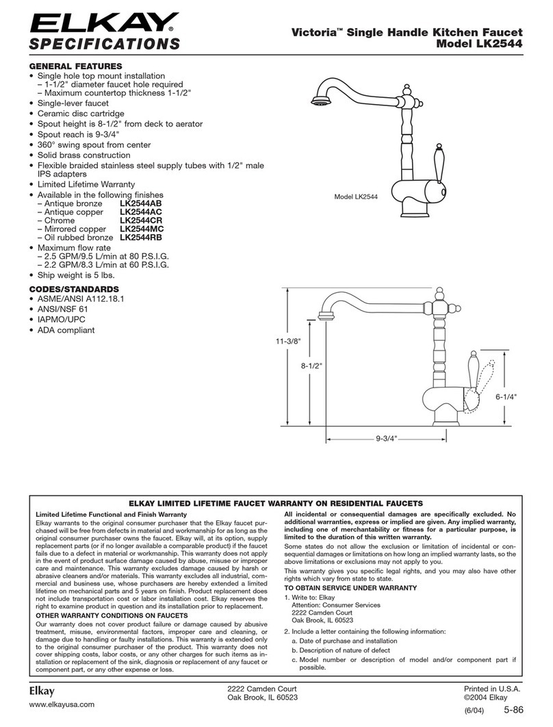 Elkay Victoria LK2544RB User manual Elkay Victoria LK2544RB User manual