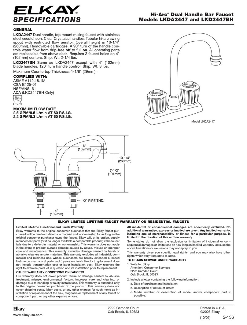 Elkay Hi-Arc LKD2447BH User manual Elkay Hi-Arc LKD2447BH User manual