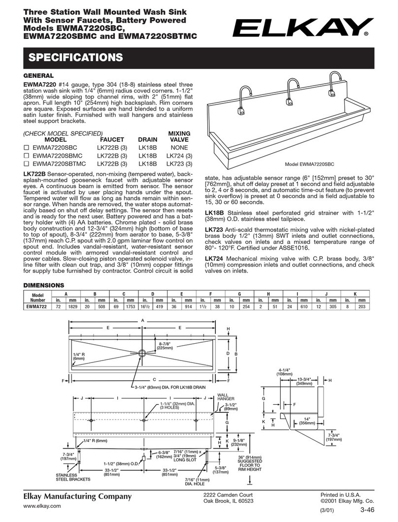 Elkay EWMA7220SBC Specifications