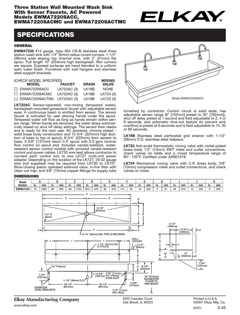 Elkay EWMA7220SACC User manual