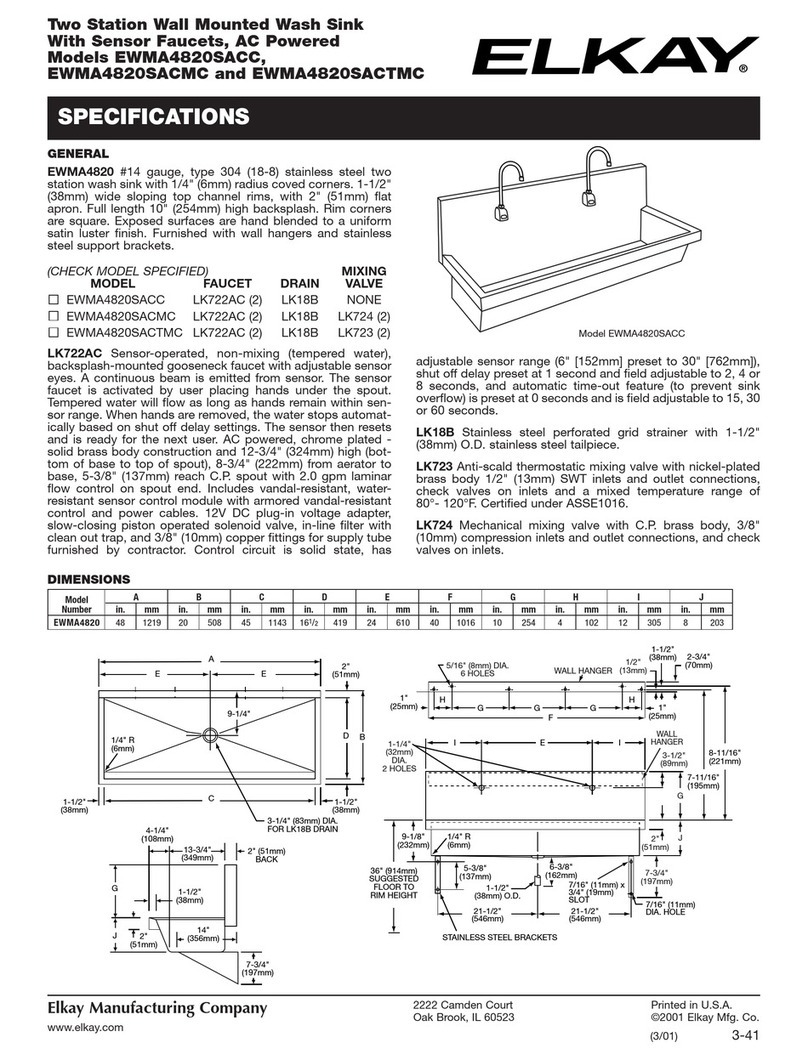 Elkay EWMA4820SACMC Specifications