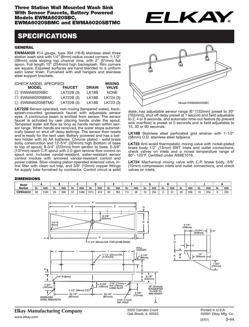 Elkay EWMA6020SBC Specifications