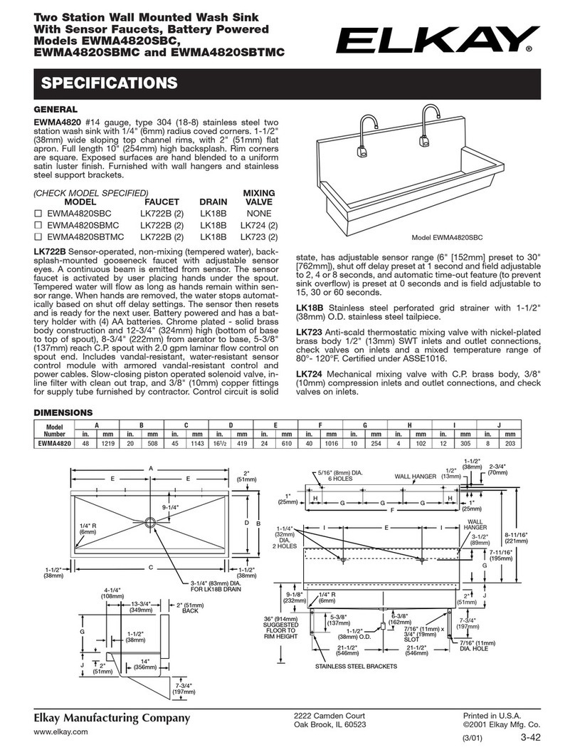 Elkay EWMA4820SBC Specifications