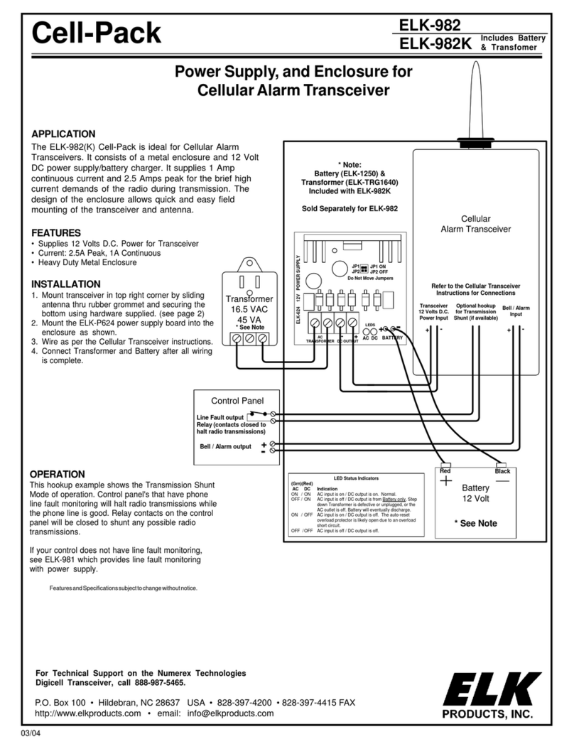 Elk Products 982 user manual
