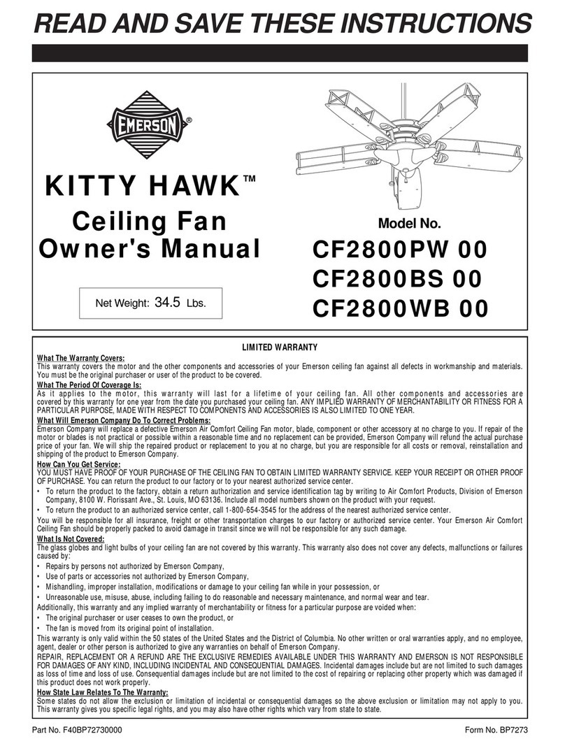 Emerson CF2800BS User manual Emerson CF2800BS User manual