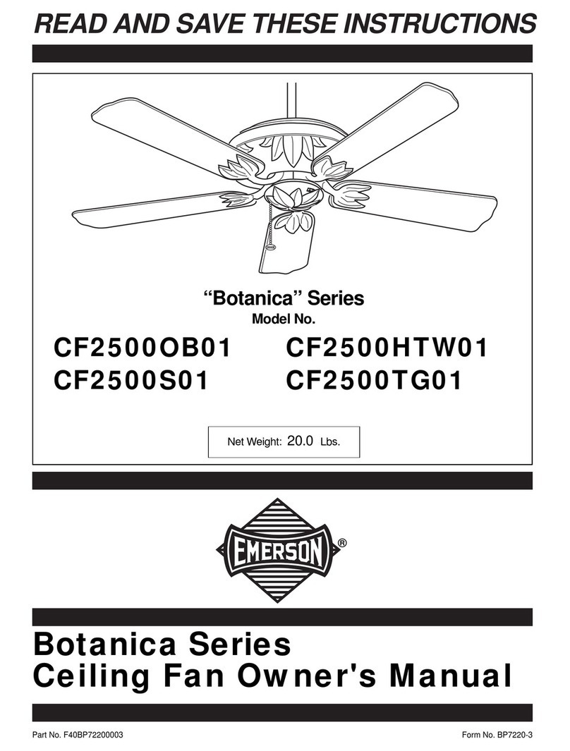 Emerson Botanica CF2500HTW01 User manual