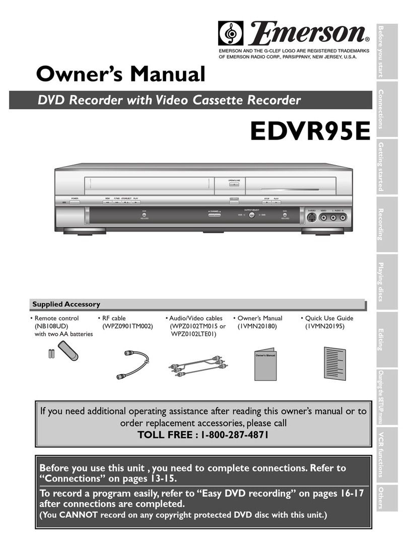 Emerson EDVR95E User manual