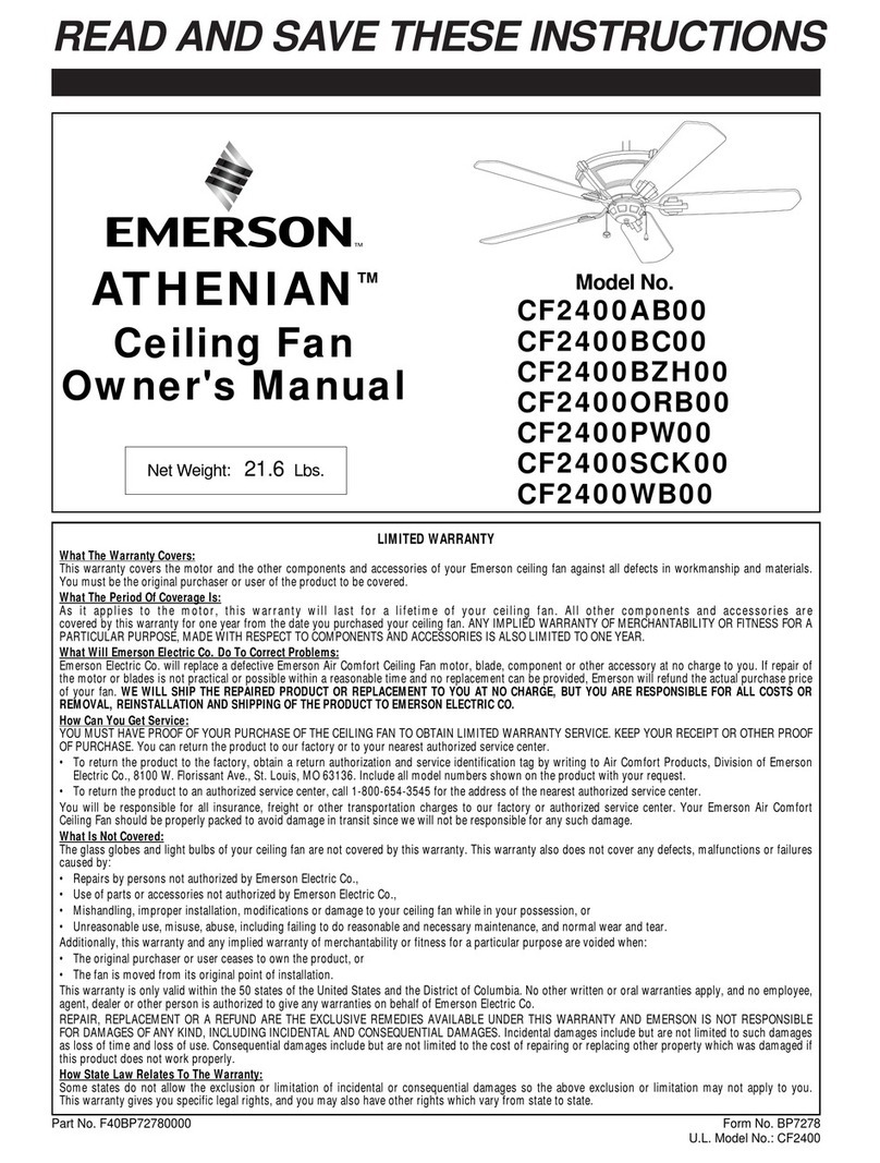 Emerson CF24000SCK00 owner's manual
