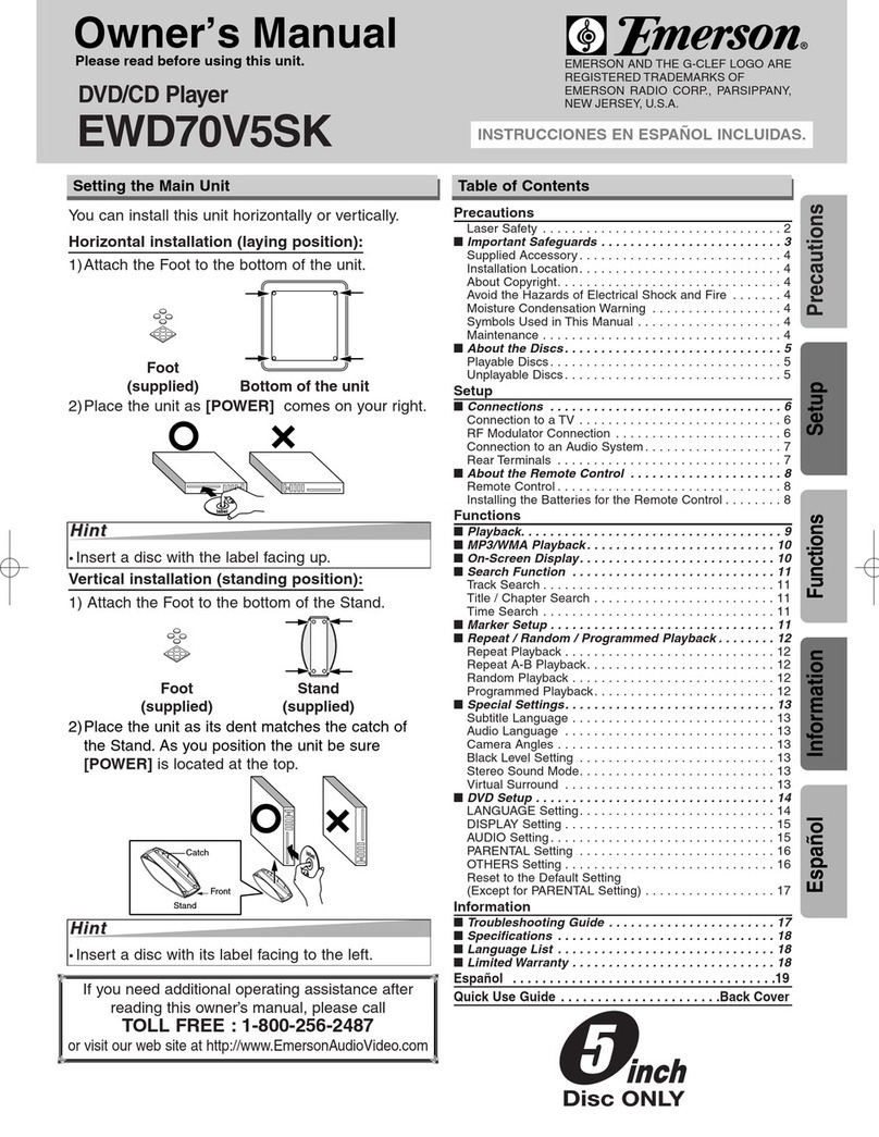 Emerson EWD70V5SK User manual