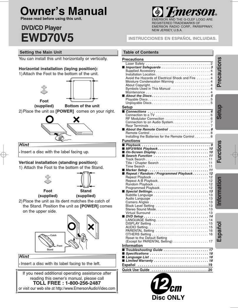 Emerson EWD70V5 User manual