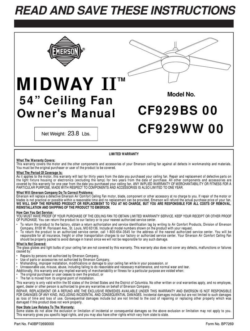 Emerson CF929BS owner's manual