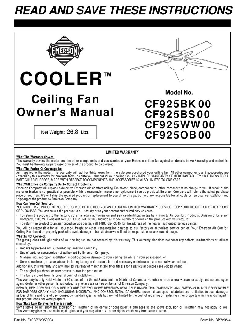 Emerson COOLER CF925BK00 owner's manual