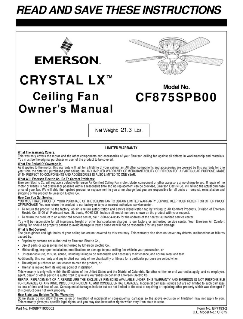 Emerson CF875 User manual