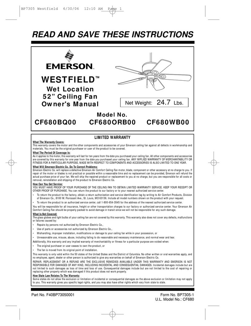 Emerson WESTFIELD CF680BQ00 User manual