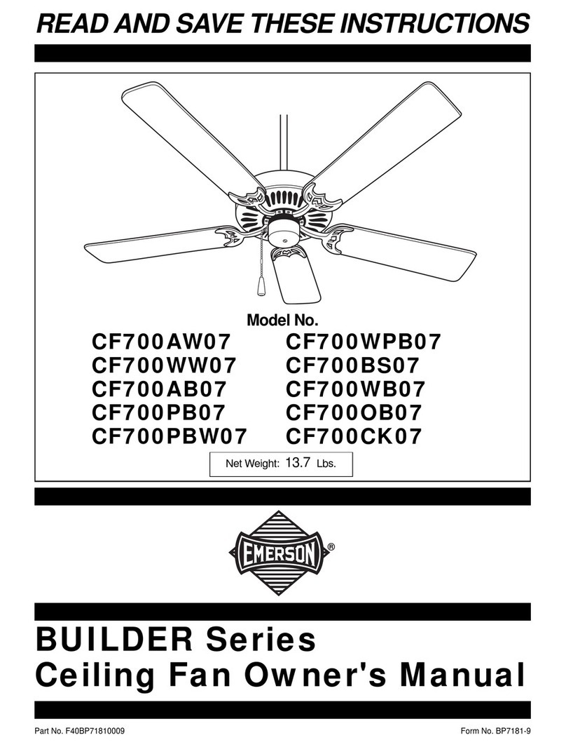 Emerson BUILDER CF700AB07 owner's manual