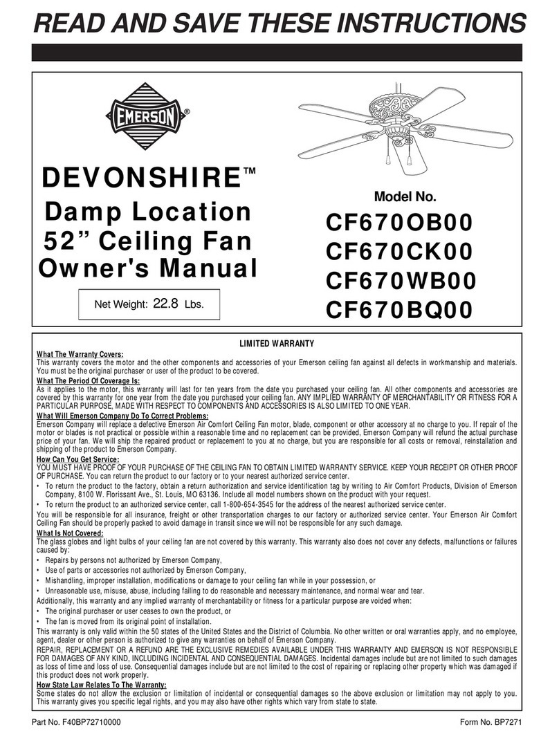 Emerson ST CROIX CF3300ORH User manual