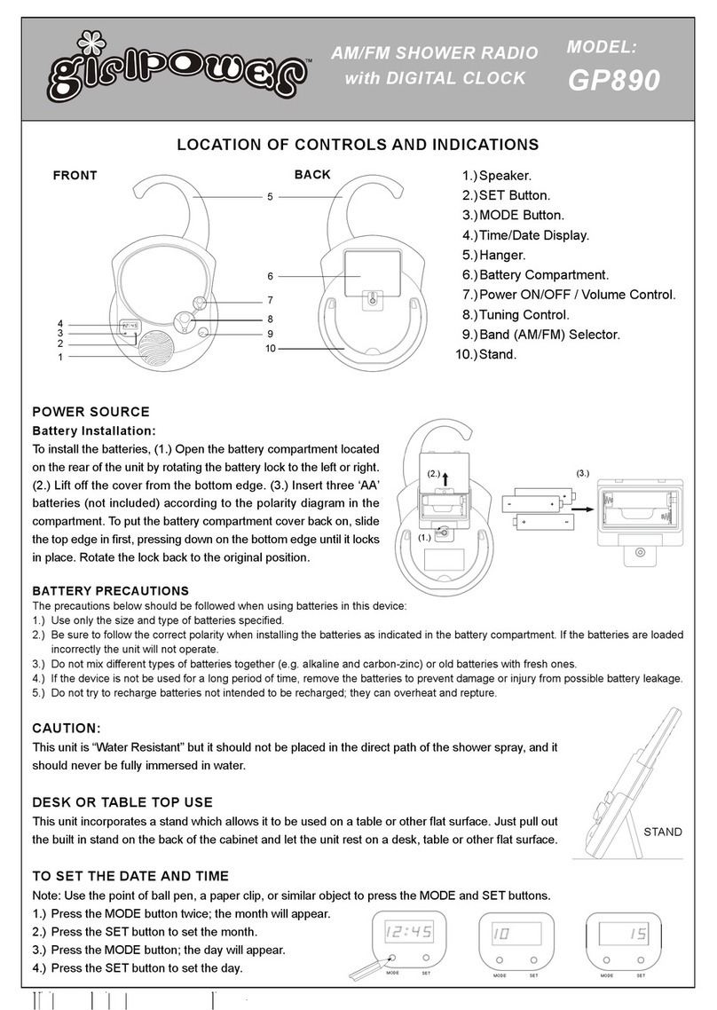 Emerson girlpower GP890 User manual