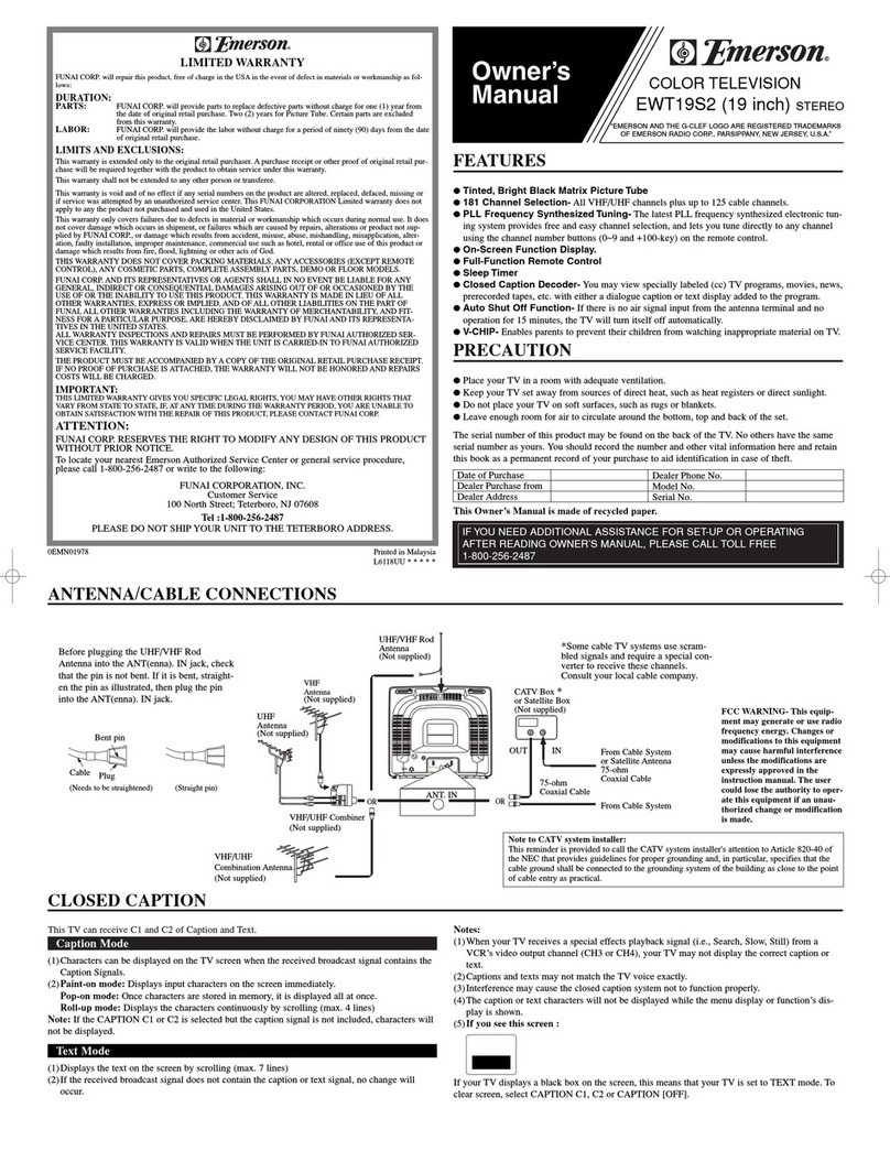 Emerson EWT19S2 User manual