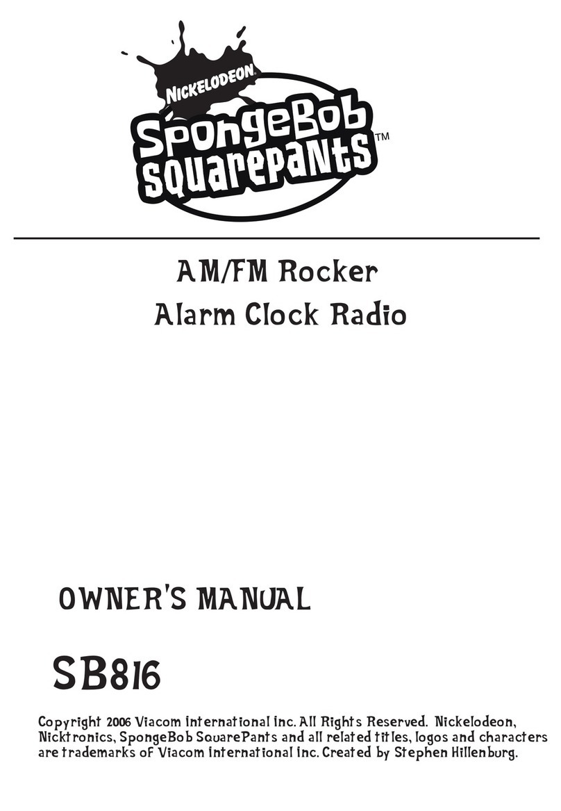 Emerson SpongeBob Squarepants SB816 owner's manual