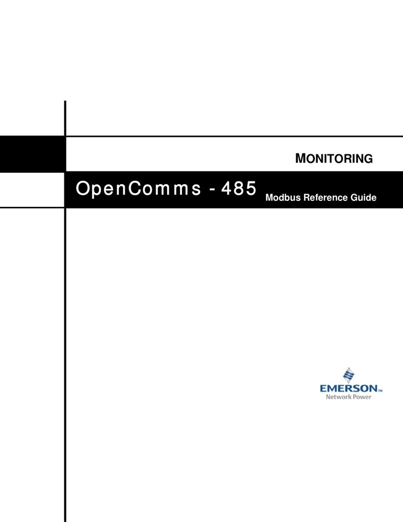 Emerson Liebert OpenComms-485 User manual Emerson Liebert OpenComms-485 User manual