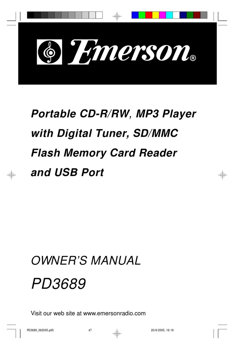 Emerson PD3689 User manual