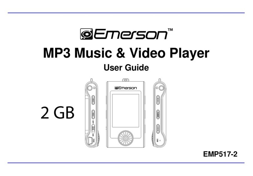 Emerson MP3 MUSIC & VIDEO PLAYER EMP517-2 User manual