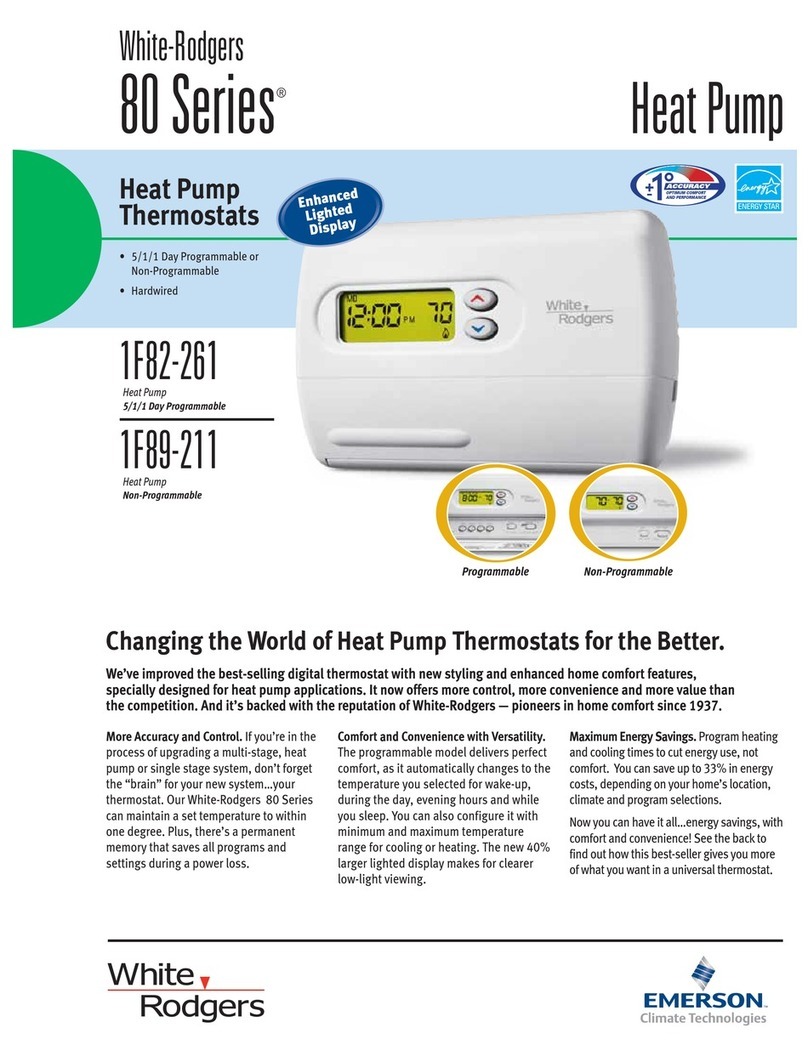 White Rodgers 1F82-261 Brochure & specs