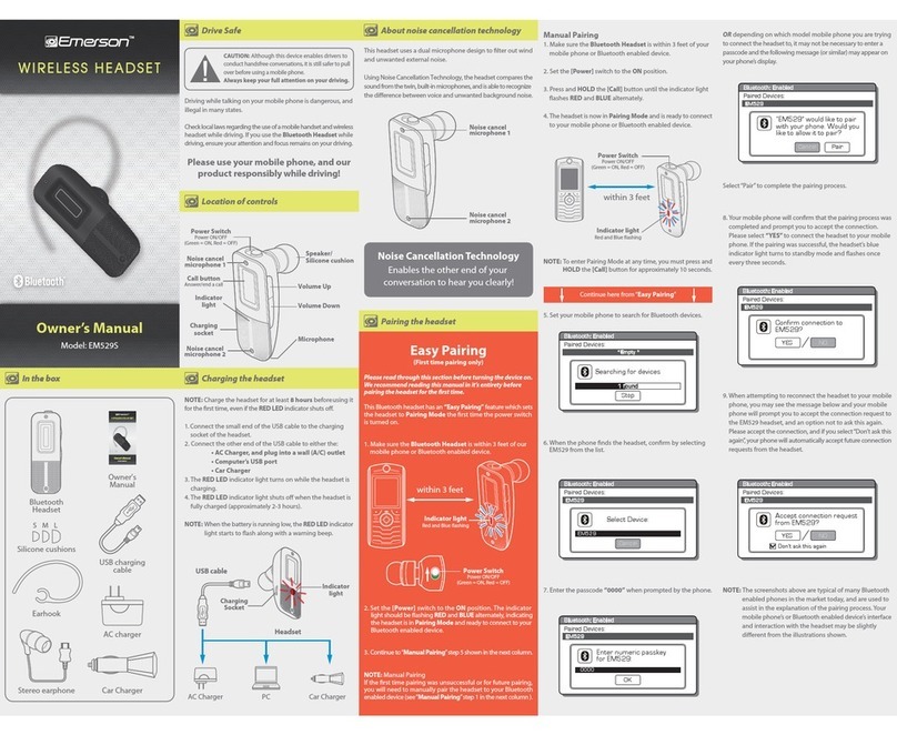 Emerson EM529S owner's manual