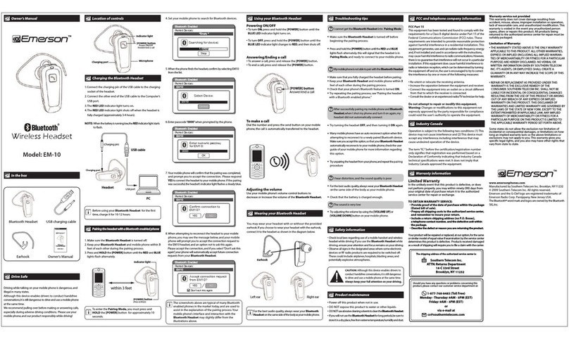 Emerson EM-10 owner's manual