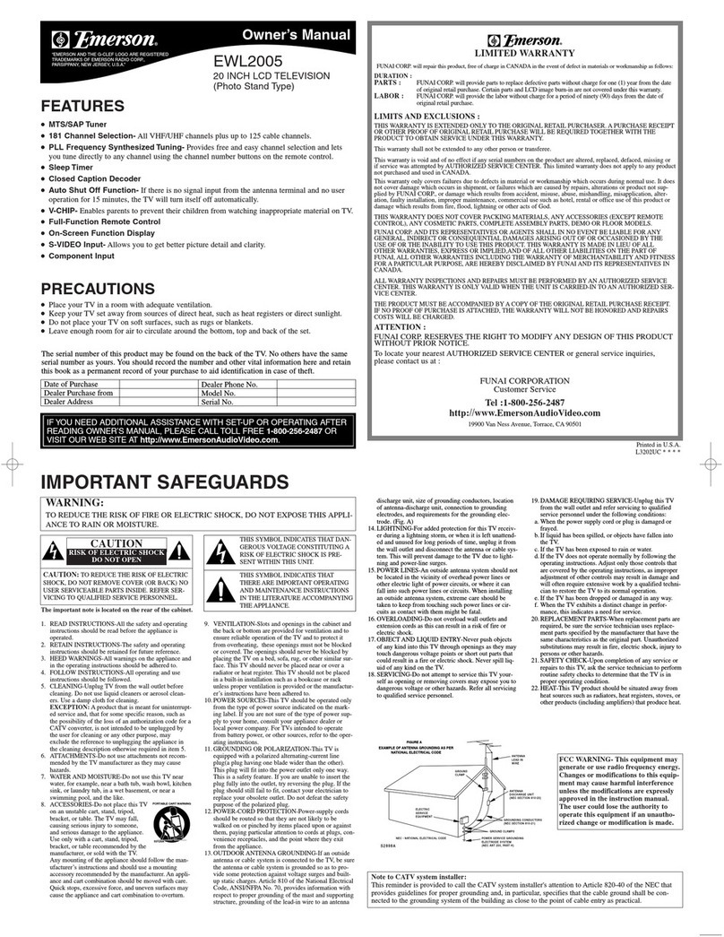 Emerson EWL2005 User manual