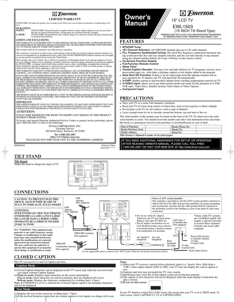 Emerson EWL1503 User manual
