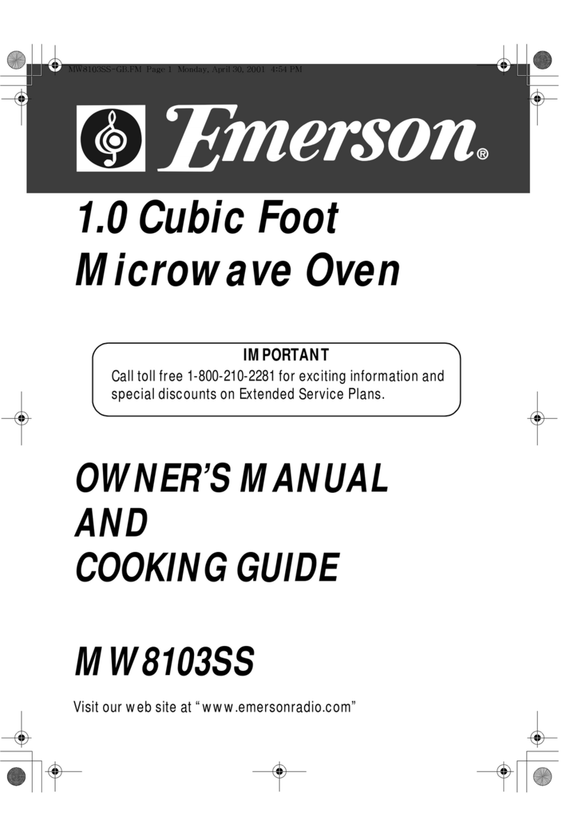 Emerson MW8103SS Use and care manual