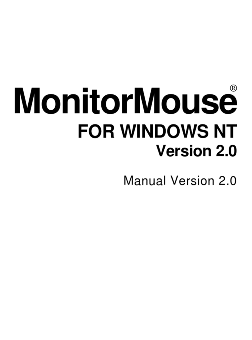 Elo TouchSystems MonitorMouse FOR WINDOWS NT Version 2.0 User manual