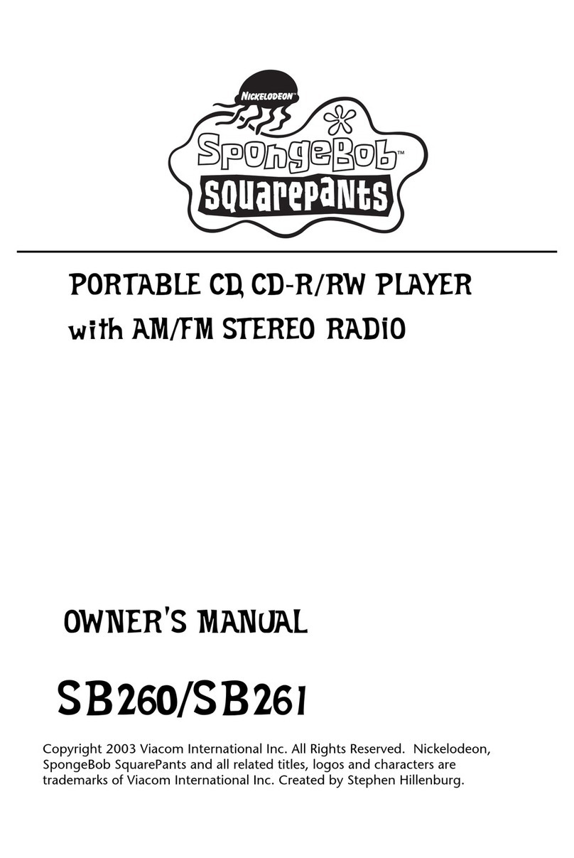 Emerson SpongeBob SquarePants SB260 User manual