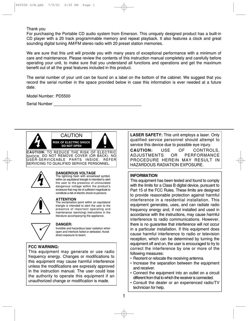Emerson PD5500 owner's manual