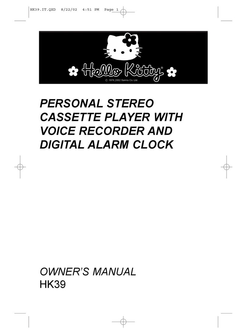 Emerson Hello Kitty HK39 User manual