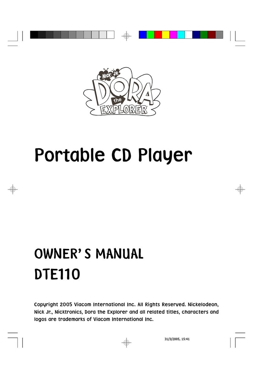 Emerson Nick Jr Dora the Explorer DTE110 User manual