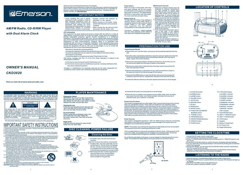 Emerson CKD2020 User manual