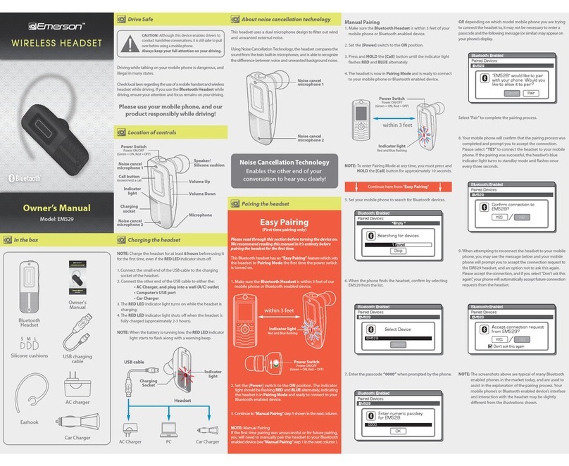 Emerson EM529 owner's manual
