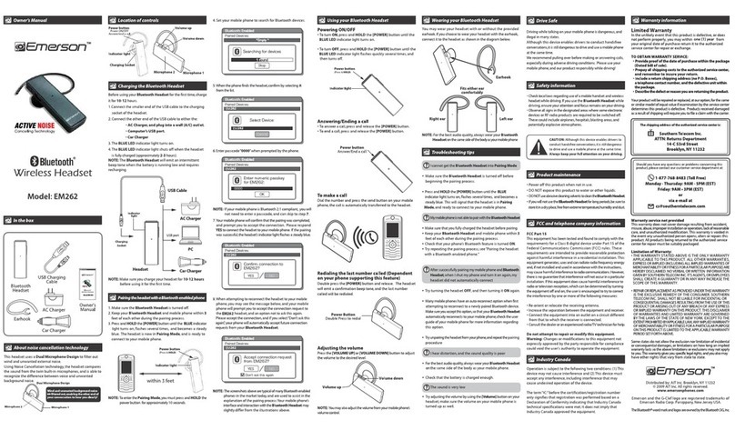 Emerson EM-262 User manual