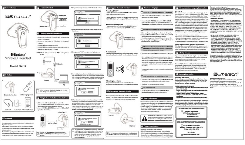 Emerson EM-12 owner's manual