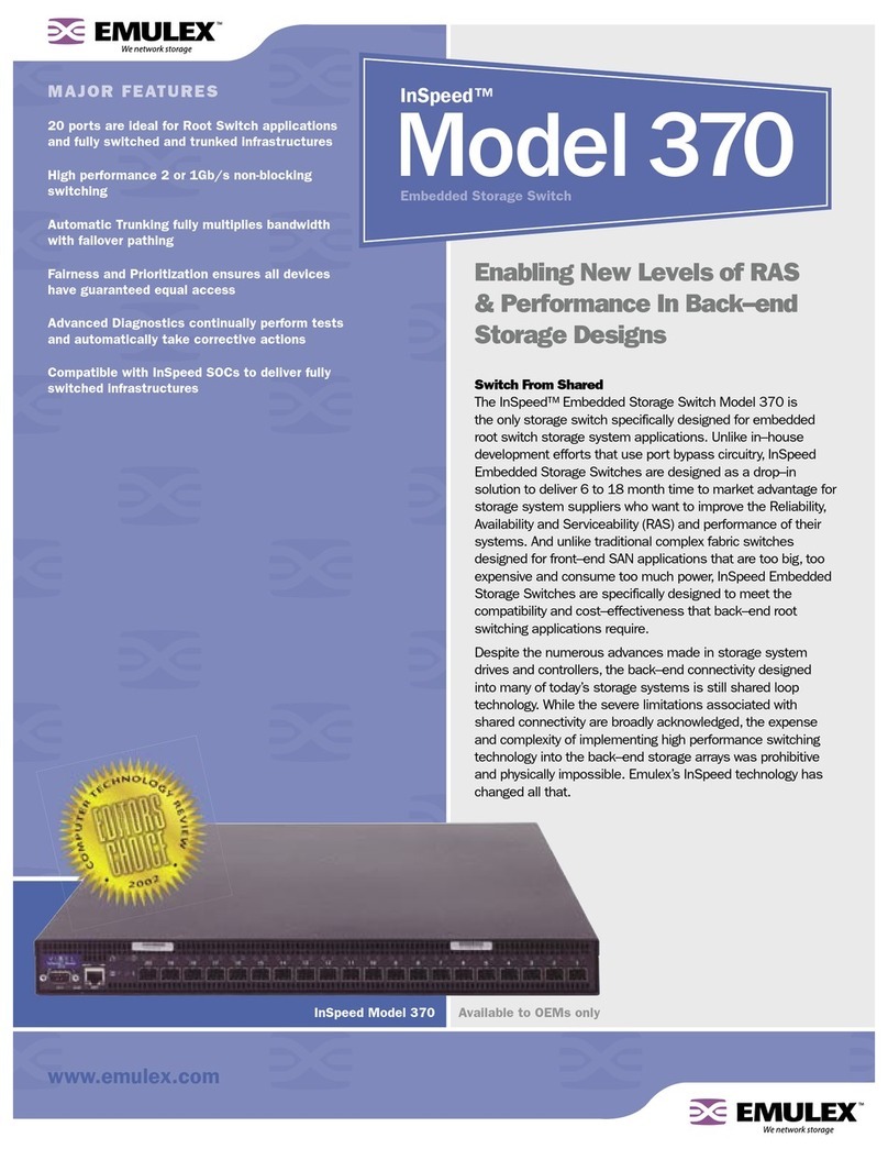 Emulex InSpeed 370 User manual