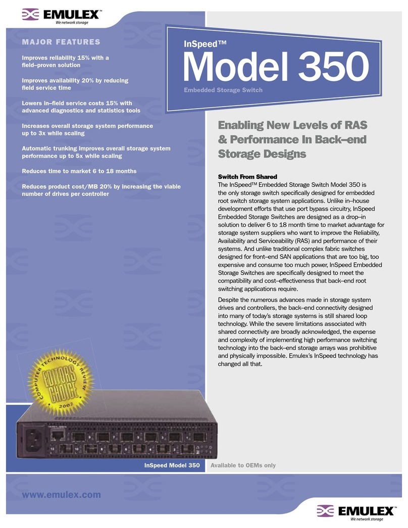 Emulex InSpeed 350 User manual