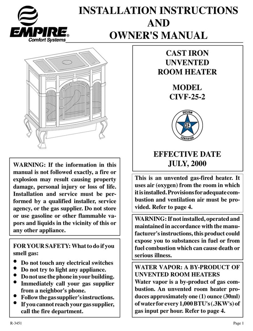Empire Comfort Systems CIVF-25-2 Quick start guide Empire Comfort Systems CIVF-25-2 Quick start guide