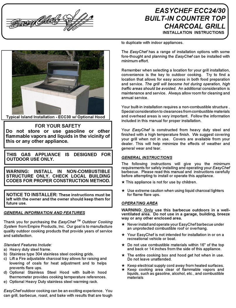 Empire Products EASYCHEF ECC24 installation instructions